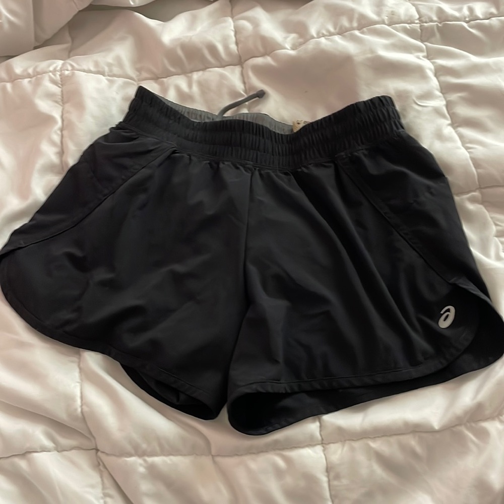 Asics black sports shorts